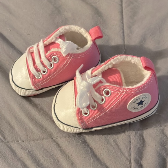 Pink Infant Converse Sneakers - Picture 2 of 3